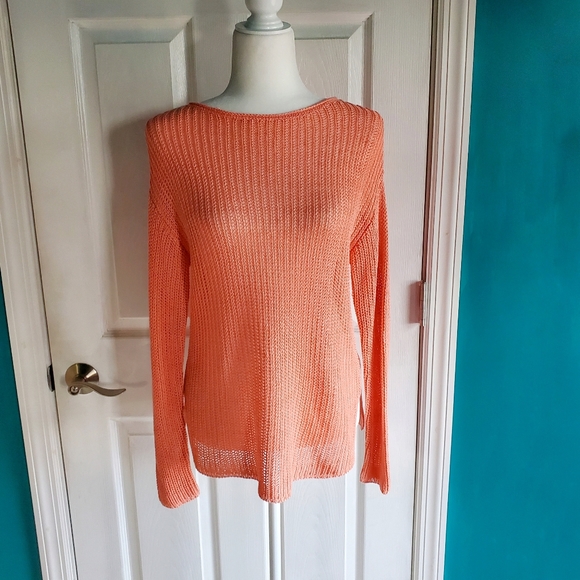 J Jill Sweater Top Salmon Orange XS NWOT - Picture 7 of 12